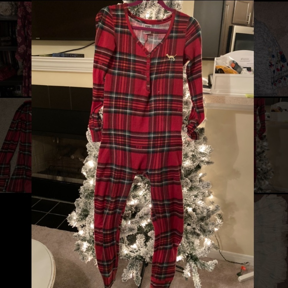 VS Christmas flannel onesie